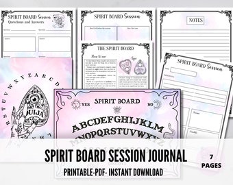 Ouija Session Journal • Spirit Communication Grimoire Pages • Printable Witchcraft PDF