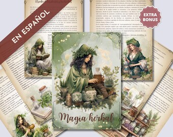 Herbal Magic Grimoire Pages: Book of Shadows (Digital Download)