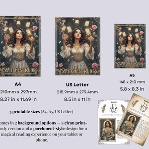 Hexen Runen Grimoire Seiten PDF | Digitales Weissagungs-Handbuch | Druckbares Buch der Schatten für Runenmagie Bild 8