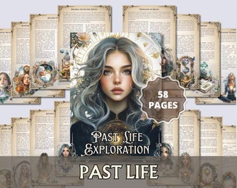 Past Life Exploration Journal – Spiritual Self-Discovery & Meditation Workbook | Reflection and Journaling Printable PDF