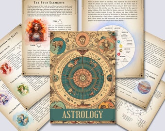 Basics of Astrology Grimoire Pages: Beginner Witch Printables (Digital Download)