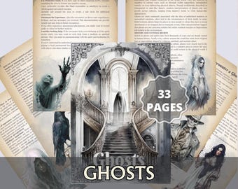 Ghosts & Hauntings Printable Guide PDF – Spirit Types, Paranormal Phenomena, Protection Rituals and Cleansing Practices