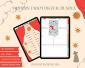 Modern Digital Tarot Journal for GoodNotes – Interactive Tarot Planner with Spreads, Card Meanings & Daily Readings