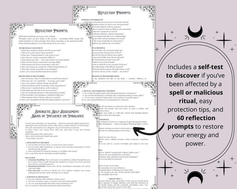 Return to Sender Printable Grimoire Pages — Ethical Reversal Spells, Protection Rituals & Energy Cleansing for Your Altar image 7