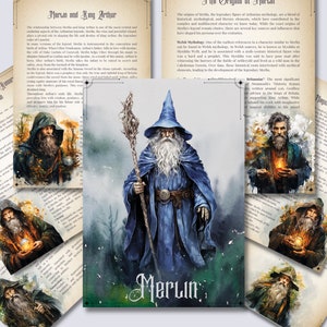 Merlijn. De tovenaar. Prachtige pagina&#39;s voor je Book Of Shadows.