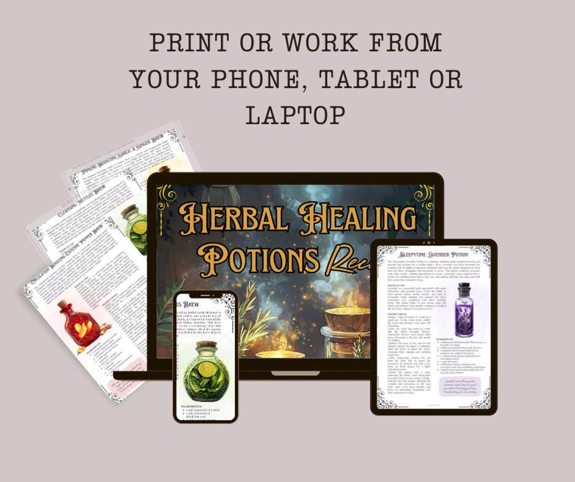 Herbal Healing Potions | Magical Herbalism Guide PDF | Potion Recipes ...