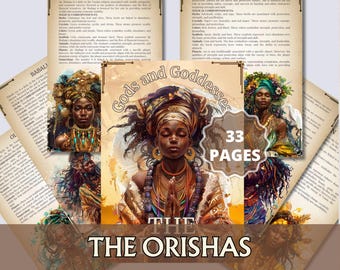 The Orishas Gods & Goddesses Printable Grimoire PDF – Yoruba Deities, Correspondences, Invocations and Symbolism Guide