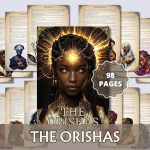 Die Orishas Götter und Göttinnen druckbare Gimoire-Seiten - Yoruba-Gottheiten, Invokationen, Korrespondenzen und spiritueller Führer |