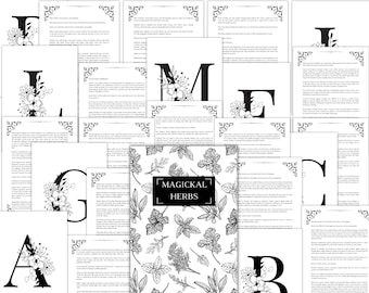 Herbal Magick: 450+ kruiden, basisprincipes van hekserij 87 pagina's. Afdrukbare pdf