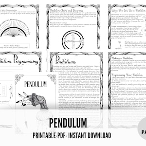 Péndulo, gráfico de péndulo, programación de péndulo, páginas de grimorio
