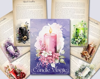 CANDLE MAGIC. Beautiful pages for you Book Of Shadows. Instant download.