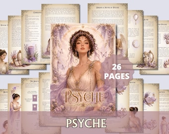 Psyche Grimoire Pages Printable PDF | Greek Goddess Journal | Shadow Work & Self Love Book of Shadows