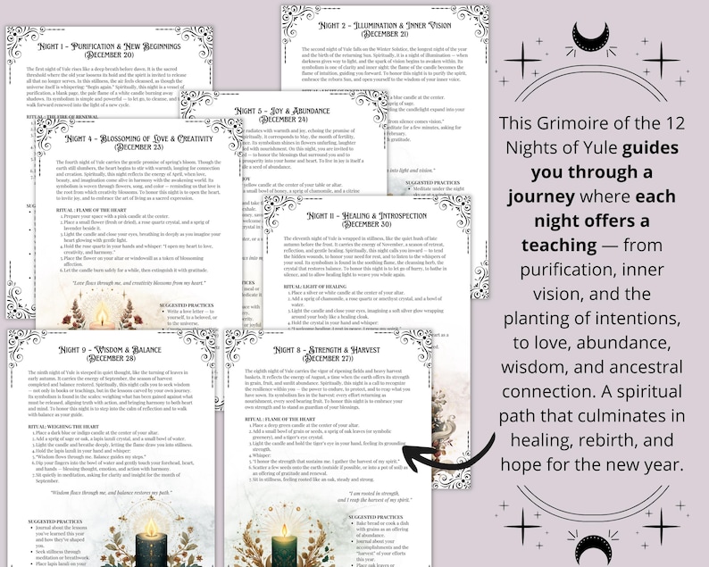 Grimoire of the Twelve Nights of Yule | Pagan Ritual Book, Witchcraft ...