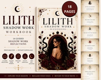 Schattenarbeit Arbeitsbuch druckbares PDF | Geführte Schattenarbeit Notizbuch | Selbstfindung Workbook | Healing Journal | Lilith Zeitschrift