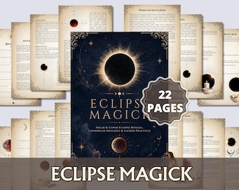 Eclipse Magick Grimoire Pages | Solar & Lunar Eclipse Rituals, Shadow Work and Journaling PDF