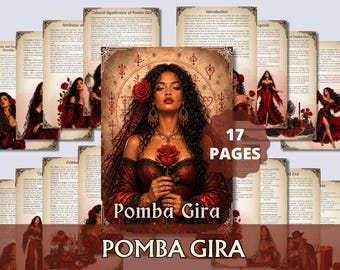 Grimorio imprimible de Pomba Gira, espiritualidad afrobrasileña, guía ritual del Libro de las Sombras