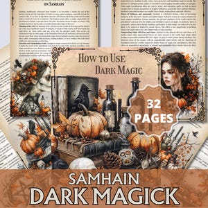 Grimorio di magia oscura per Samhain / Negromanzia, magia del sangue, lavoro sulle ombre e rituali degli inferi / Libro delle ombre stampabile in PDF di stregoneria immagine 1