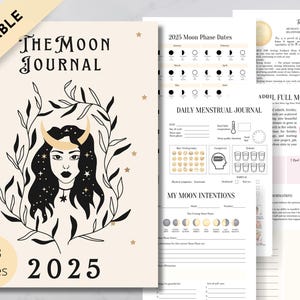 2025 Moon Journal: Lunar Planner, Rituals, Manifestation (Printable PDF)