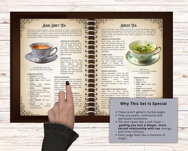 Tea Magic Grimoire Pages | Tea Rituals, Herbal Correspondences ...