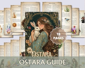 Ostara Grimoire Seiten | Frühlings-Tagundnachtgleiche Printable | Buch der Schatten PDF | Wicca Sabbat, Pagan Erneuerung, Rad des Jahres