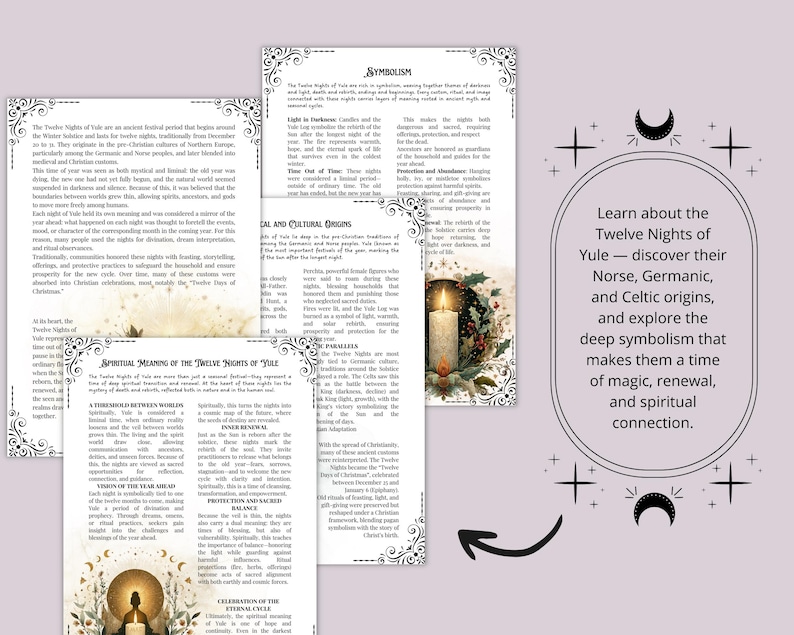 Grimoire of the Twelve Nights of Yule | Pagan Ritual Book, Witchcraft ...