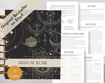 Shadow Work Journal, Printable & Digital Grimoire Pages, Book of Shadows, Mental Health Journal, A4 A5 US Letter