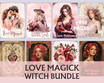 Ultimative Liebe Magick Kollektion |  Zauber, Rituale & Zaubertränke | Druckbares Grimoire | Hexerei-Liebeszauber