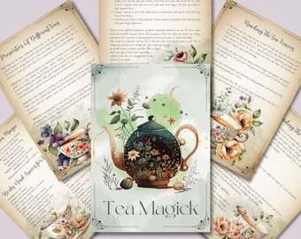 Tea Magick Book of Shadows Pages: Tea Witchcraft Guide (Digital Download)