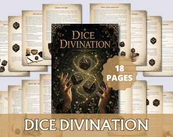 Dice Divination Guide PDF, Cleromancy Printable Grimoire, Dice Reading Spreads & Journal