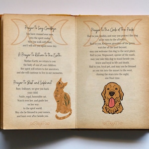 Haustier Verlust Gebets Grimoire Seiten: Katzen & Hunde Gedenkstätte (Digitaler Download)
