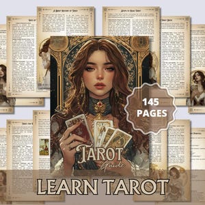 Tarot Anfängerleitfaden - Kartenbedeutungen, Spreads, Spickzettel, Journal- & Lernseiten | Lerne Tarot Druckbare PDF | Digitaler Download