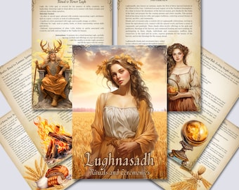 Lughnasadh & Lammas Rituals Printable | Harvest Sabbat Grimoire Pages | Book of Shadows PDF | Pagan and Wiccan Ceremony