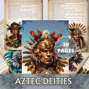 Aztec Gods and Goddesses Grimoire – Ancient Mexican Deity Printable | Quetzalcoatl, Coatlicue, Tlaloc & Aztec Mythology PDF