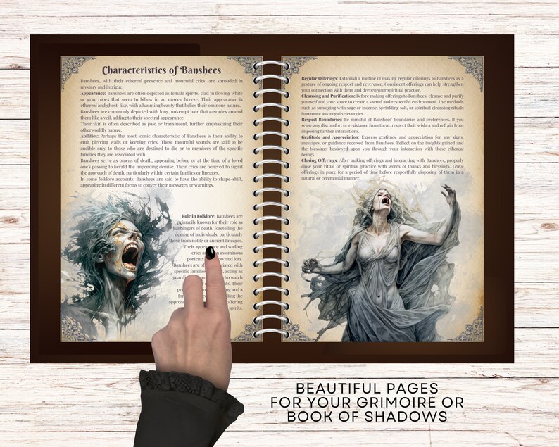 Banshees Printable Grimoire Pages – Folklore, Symbolism, Protection ...