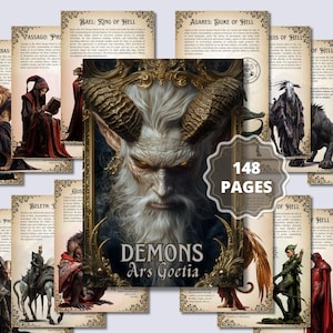 Ars Goetia Demoni. 72 Demoni. 148 pagine. Grimoire Pagine Stampabili. Demonologia