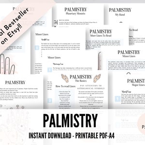 Palmistry Basics, Palm Reading Grimoire Pages, modern grimoire