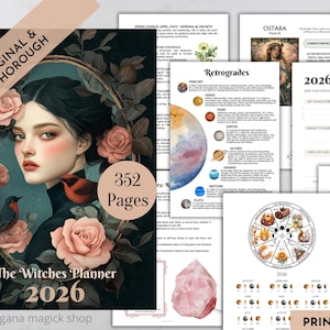 2026 Witch Planner | Hyperlinked GoodNotes, Notability PDF | Printable A4/A5/ Letter | Lunar Phases & Sabbats |