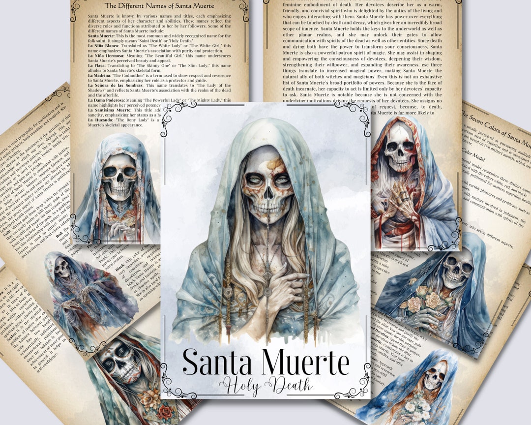 Santa Muerte. Holy Death. Basics. Beautiful Pages for Your Book of Shadows. Printable - Etsy