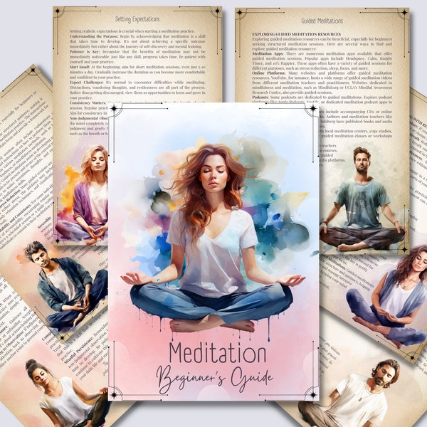 Meditation Beginner's Guide. Basics. Printable