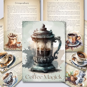 Coffee Magick Grimoire Pages: Book Of Shadows (Digital Download)