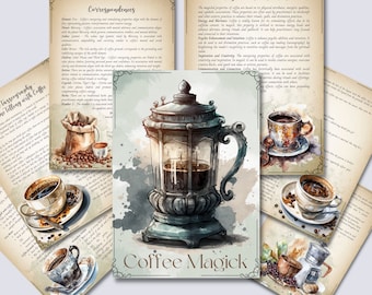 Coffee Magick Grimoire Pages: Book Of Shadows (Digital Download)
