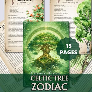 Celtic Tree Astrology Guide PDF | Birth Sign Meanings, Spiritual Printable, Nature Zodiac Chart
