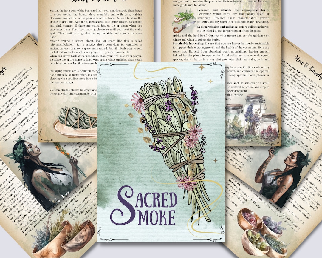 Smudging Guide for Beginners: Book of Shadows Pages (digital Download ...