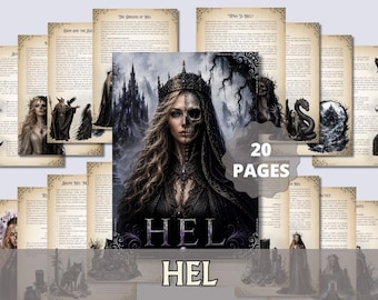 Hel Grimoire Printable PDF | Norse Goddess of Death & Helheim | Shadow Work Journal | Norse Mythology Book of Shadows | Witchcraft Guide