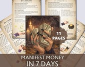Manifest Money in 7 Days, Abundance Workbook, Money Manifestation Ritual, Law of Attraction Printable