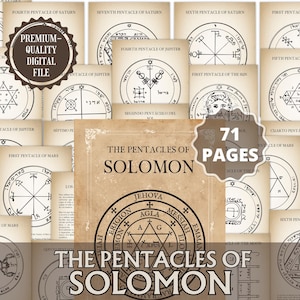 The Pentacles of Solomon PDF | Ancient Magic Guide, 44 Seals & Sigils, Planetary Talismans, Oracle Cards, Worksheet, and more | Printable