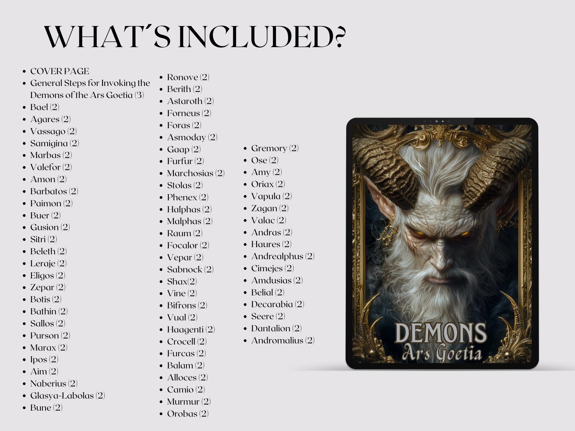 Ars Goetia Demons Compendium — Illustrated Demonology Reference | 72 ...