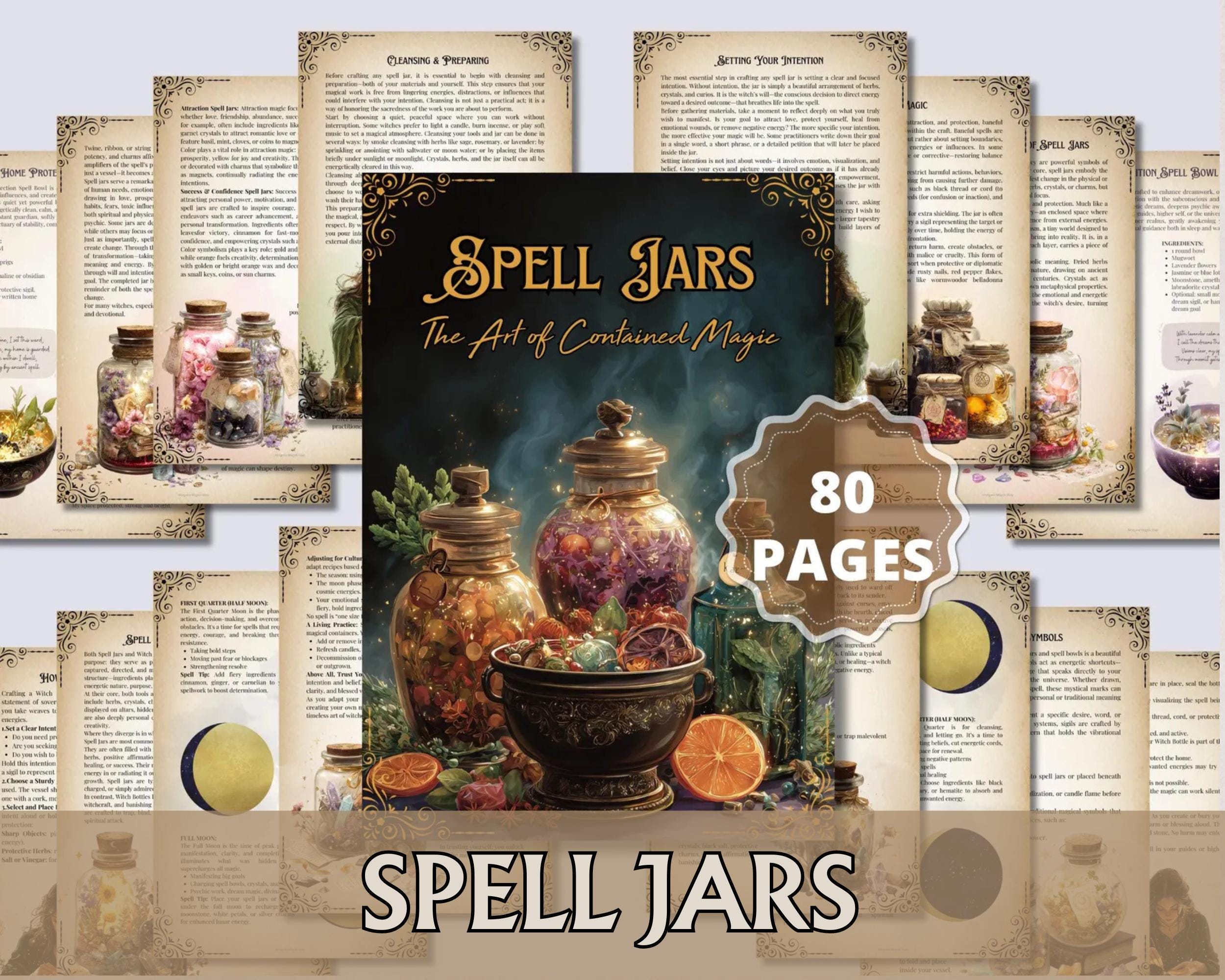 Spell Jar Guide for Witches • Ingredients & Intentions • Printable ...