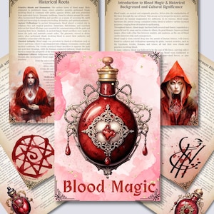 Blood Magic. The Basics. Beautiful pages for your Grimoire or Book of Shadows. Printable.