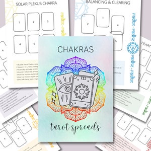 Diario de tarot de los 7 chakras para imprimir, tiradas de tarot, tarot de los chakras, diario de tarot